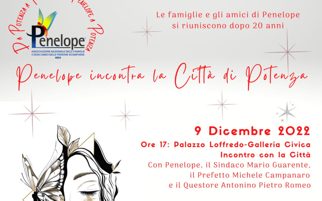 Penelope Italia incontra la città di Potenza  – 9/12/2022 – Potenza